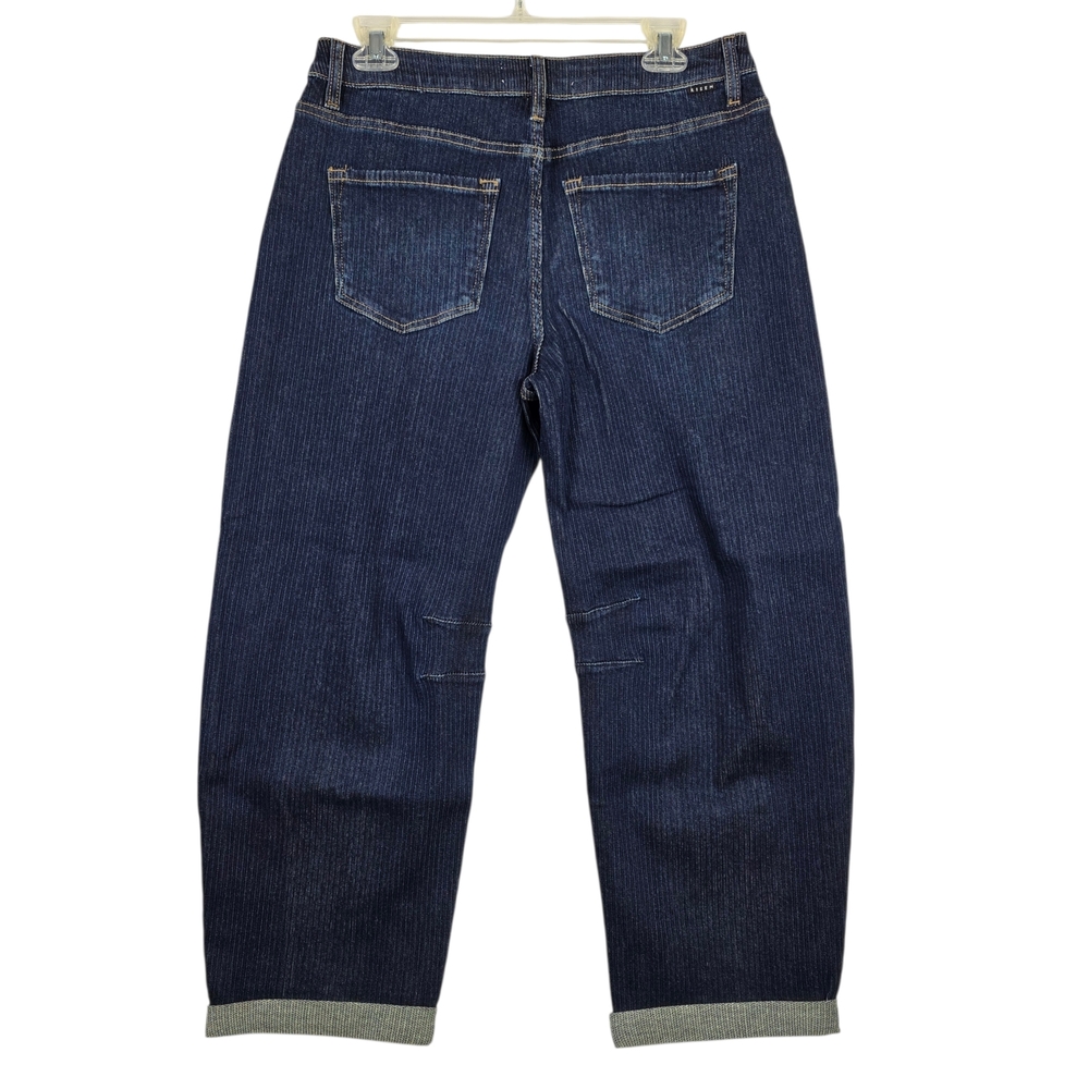 NWT Risen Jeans - High Waisted Barrel Leg Womens Blue Jeans - Picture 2 of 16
